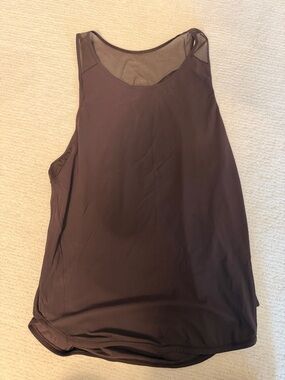 Lululemon size 8 Women’s Mesh back brown sculpt tank